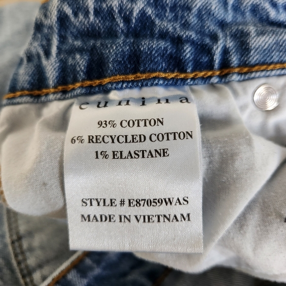 Eunina Frankie Mid Rise Girlfriend Distressed Relaxed Fit Medium Wash Size 3 - Picture 8 of 9